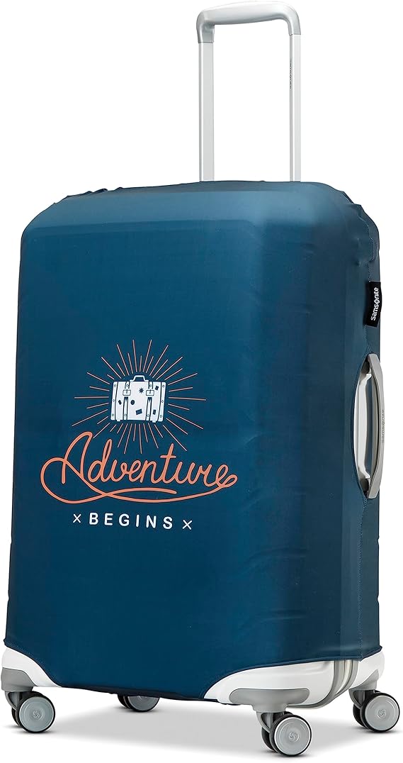 Samsonite Printed Luggage Cover, Adventure Begins, Medium