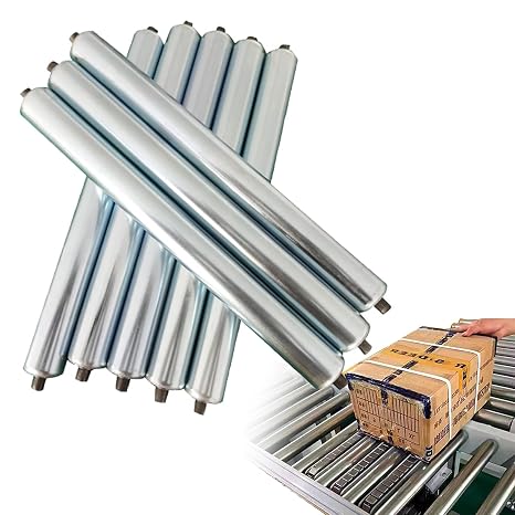 8 Pack Conveyor Rollers, 38 MM Dia Heavy Duty Conveyor Roller Replacement with Bearings for Industrial Transporting, Commercial Gravity Transmission Equipment Rollers, 4 10 16 17 18 24 30 36 40 Inch(3