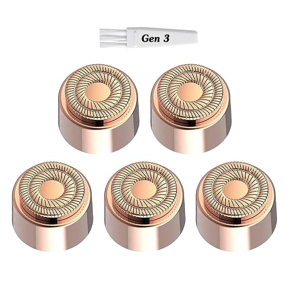 Gen 3 Replacement Heads Compatible with Flawless Facial Remover, 5 Pack | Gentle facial trimming blades, Exclusive for women facial hair, Multi spare replacement pieces, Fit home daily beauty care