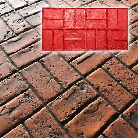 Brick Concrete Stamp Mats | Made in USA | 30" x 15" Rigid Mat Made from Durable Polyurethane | DIY Projects & Professional Use for Patios, Walkways & Driveways 4300/1