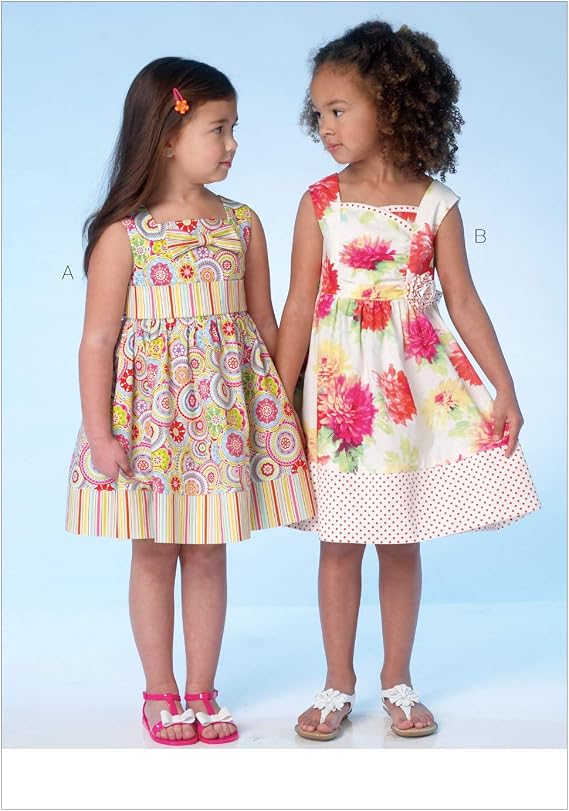KWIK-SEW PATTERNS K4096 Children's/Girls' Dresses, in One Envelope (XXS - L)