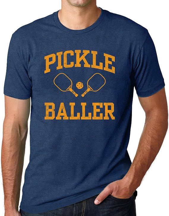 Mens P-Ball Shirt Pickleball Player Themed Tee Tops
