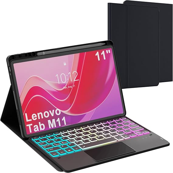 for Lenovo Tab M11 11 inch 2024 Keyboard Case with Trackpad and Backlit