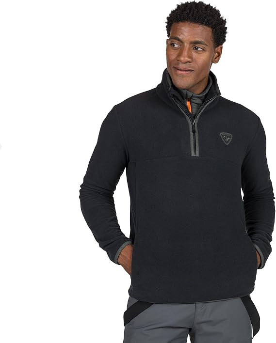 Rossignol Strawpile Fleece - Mid Layer for Men - Warm Ski Base Layer with Half Zip