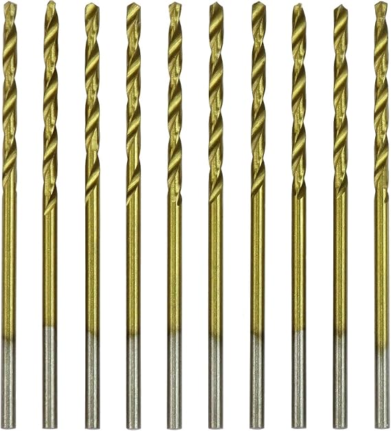 HTS 116V8 10 Pc Titanium Coated Twist Drill Bits (50)