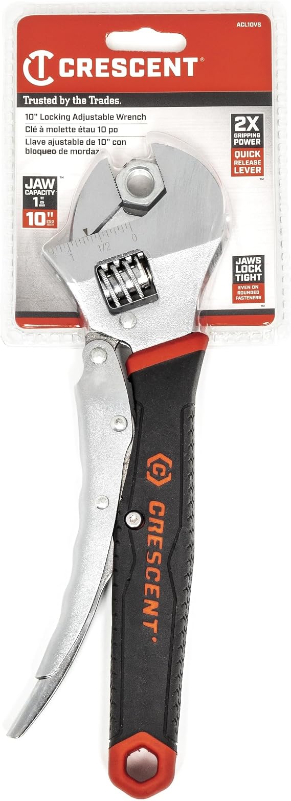 Crescent 10 in. L Metric and SAE Adjustable Wrench 1 pc.