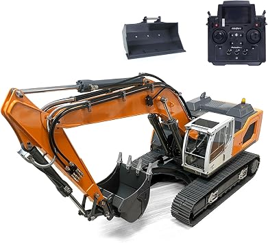 XDRC 1/14 RC Hydraulic Excavator 5CH Valve for 945 Radio Control Digger Quick Coupler Motor Servo ESC Light Sound System for Hobby