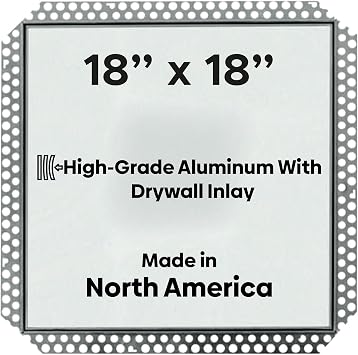 Best 18 x 18 Flush Access Panel for Drywall High-Grade Aluminum Frame with 5/8 Drywall Inlay, Mud-in Flange, Welded Frame, Removable Hatch & Touch Latches for Non-Rated Walls, BA-IVHDF