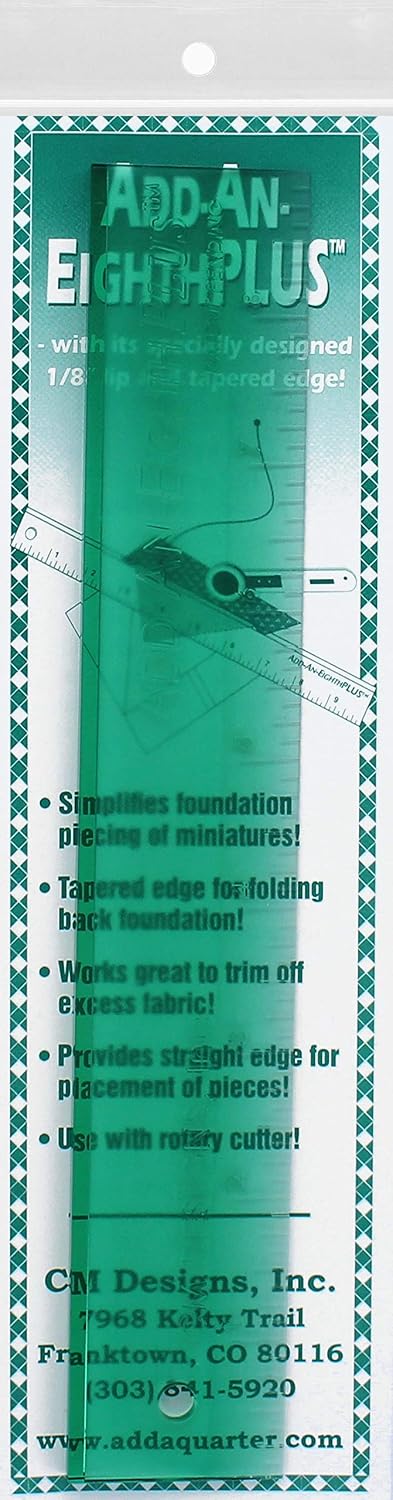 CM Designs CMD80008 Ruler 8 Add-an-Eighth Plus , Green