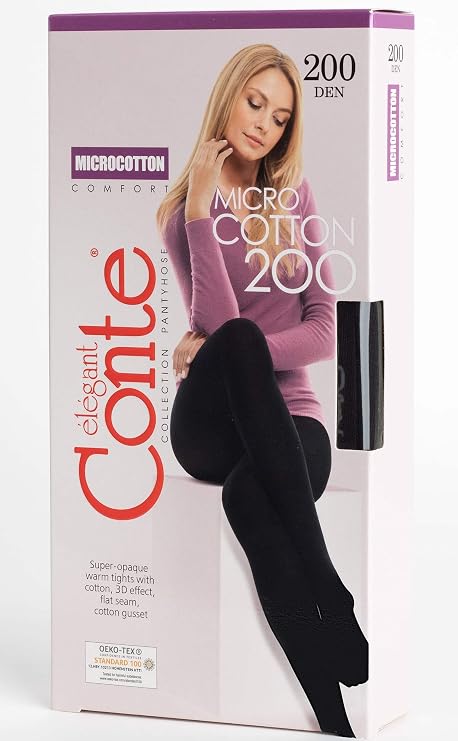 Conte Opaque Warm Tights Microcotton 200 Den