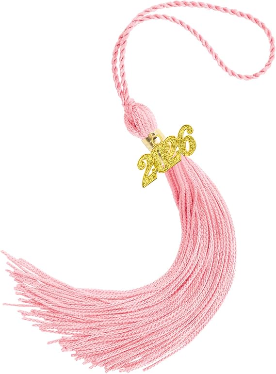 2026 Tassel Graduation, Pink Graduation Tassel, Graduations Cap Tassels, 2026 Tassels with 2026 Year Gold Charms for Graduations Hat Cap Accessories Decorations for Graduate Hat Ceremonies