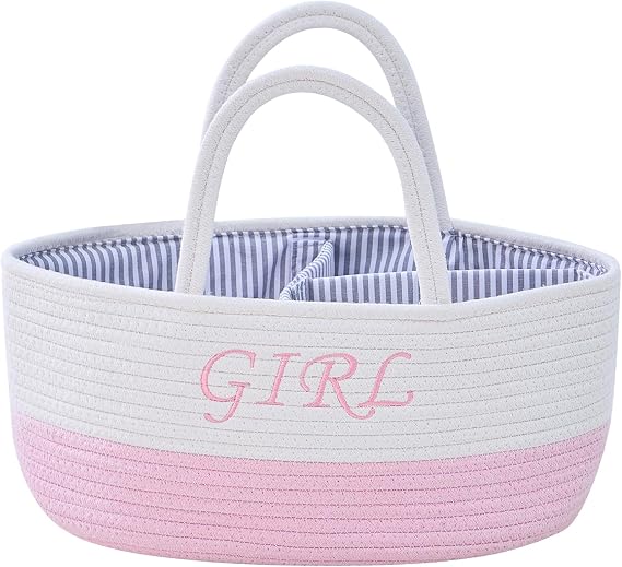 Newborn Nappy Basket with Handle 3 Layers Design Storage Baby Supplies Storage Basket Lightweight for Mother Classification Baby Changing Organiser