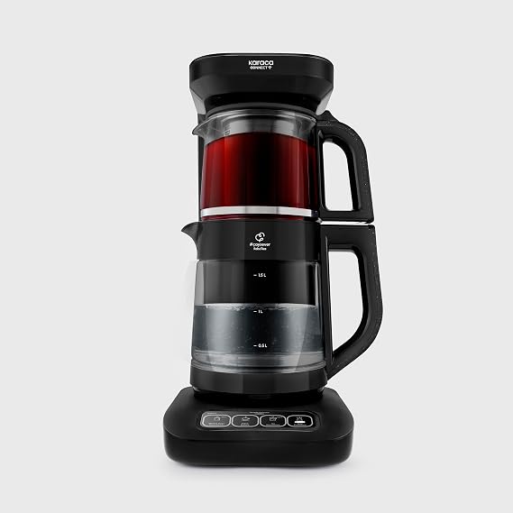 Karaca Robotea Pro Connect 4 in 1 Konuşan Cam Çay Makinesi, Graphite