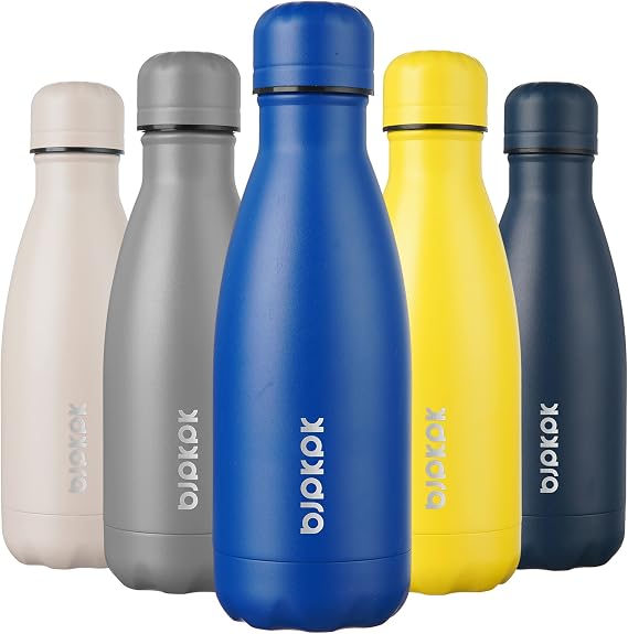 BJPKPK 12 oz Small Insulated Water Bottle, Stainless Steel Leak Proof Flask