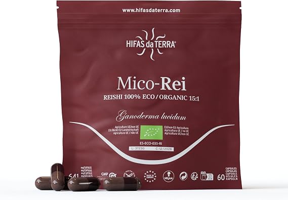 HIFAS DA TERRA Mico-Rei Extracto Puro de Reishi, Refill 60 Cápsulas