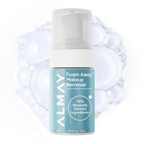 Almay Foam Away Makeup Remover & Face Wash, Gentle Foaming, 2.87 fl oz | Gentle foaming makeup remover and facial cleanser. Non-stripping. Vegan. Cruelty free. Hypoallergenic.