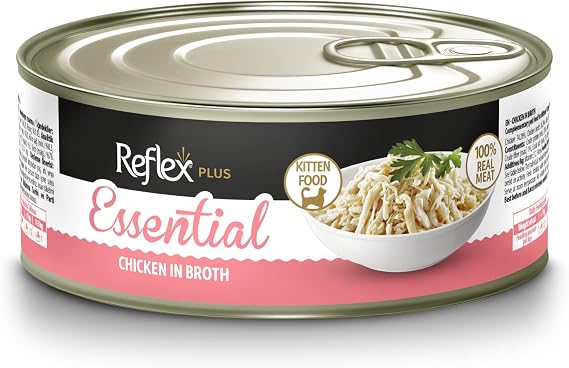 Reflex Plus Essential Et Suyu İçinde Tavuklu Yavru Kedi Konserve Maması 70 g