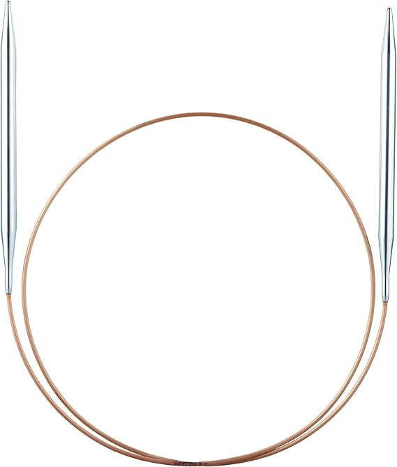 Addi Circular Knitting Needle, Metal, Silver, 120cm x 15mm