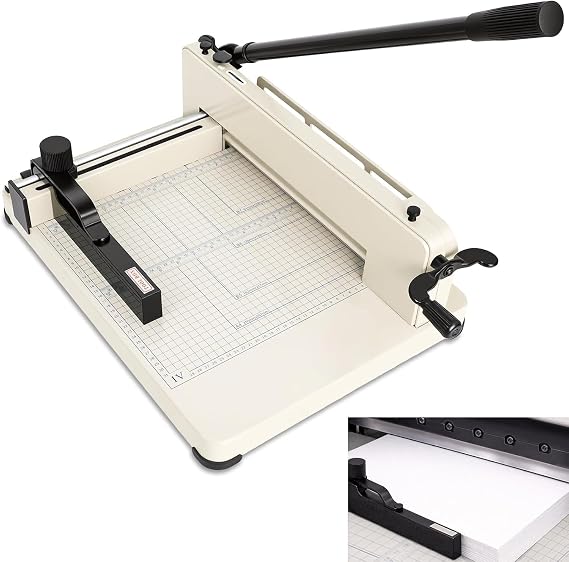 12" Heavy Duty Paper Cutter with HSS Blade, Industrial Paper Trimmer