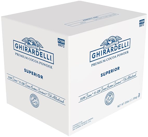 Ghirardelli Chocolate Superior Cocoa Powder, 25-Pound Box