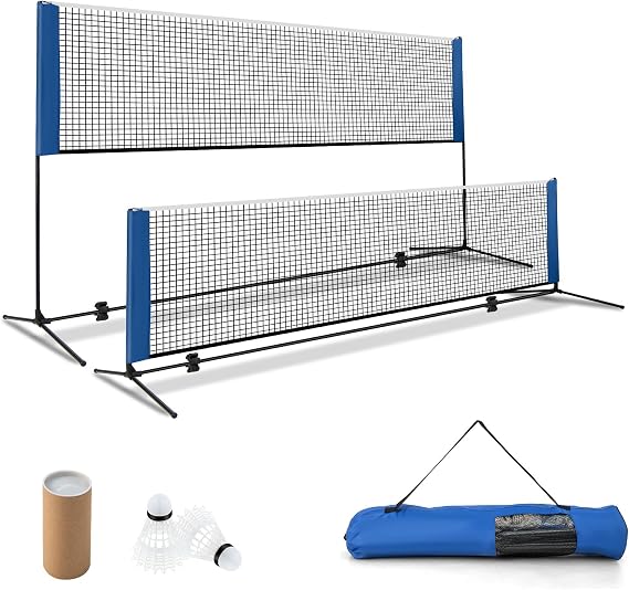 Goplus 10FT/14FT Volleyball Pickleball Net with 2.7FT-5FT Adjustable Height