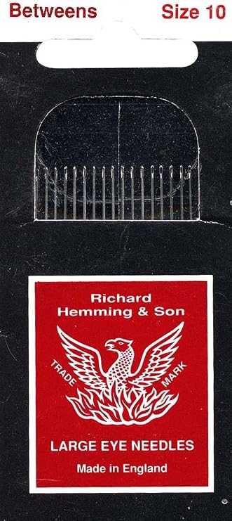 Colonial Needle 20 Count Richard Hemming Between Quilting Needles, Size 10