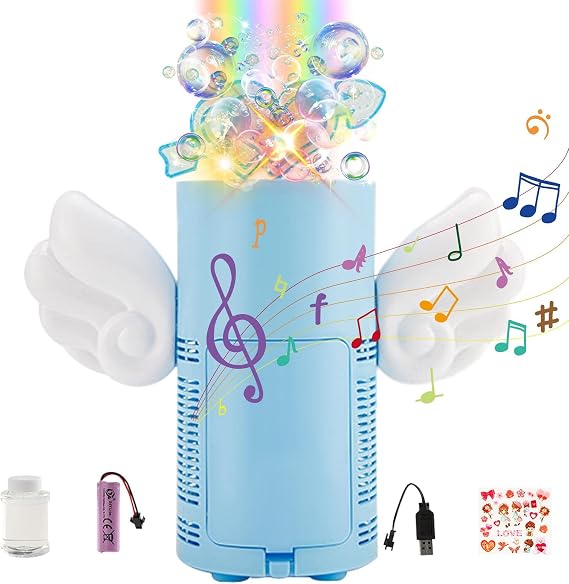Blowing Bubble Machine - Bubble Blower Outdoor Toy - Multipurpose Moving Bubble Blower for Birthday or Wedding Reception