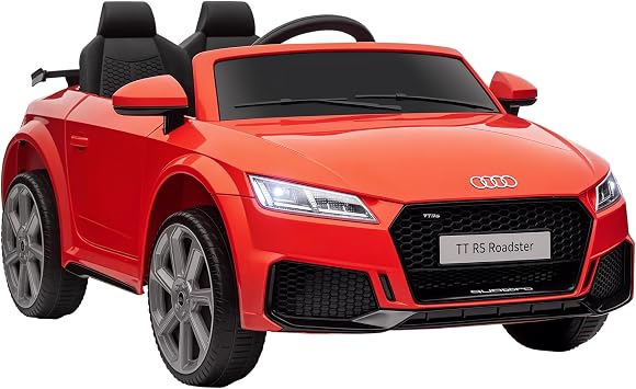 Aosom 6V Kids Electric Ride On Car, Licensed Audi TT RS with Suspension System and Remote Control, Horn, 5 Songs, Lights, MP3 Player, Red