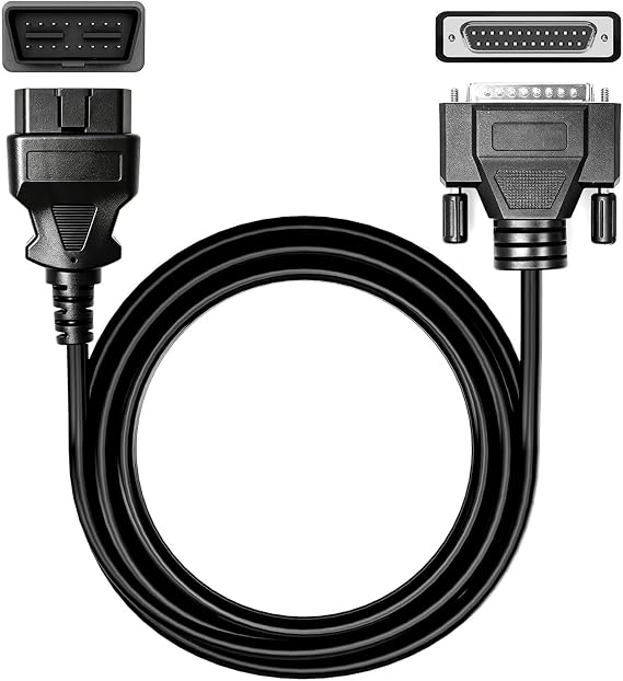 Main Cable Fit for INNOVA 3100 3110 3120 3130 3130C 3140 3150 3160 31703 31603 31403 5610 DB25 OBD2 Diagnostic Scanner, 16-PIN Male to 25-PIN Male OBD-II Test Connector Adapter - 5.1ft/155cm
