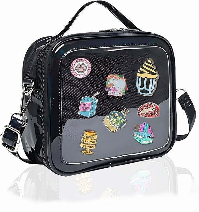Messenger Bag for Teen Women Girls Kids Casual Travel Clear Crossbody Bag Men Small Ita Bag Trendy Handbags