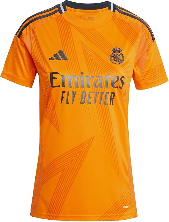 adidas Real Madrid Womens Away Jersey 2024/25 (US, Alpha, Small, Regular, Regular, Crew Orange)