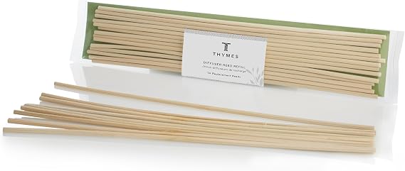 Thymes Reed Stick Refill - Rattan Refill for Reed Diffuser- 14 Reeds - Unscented