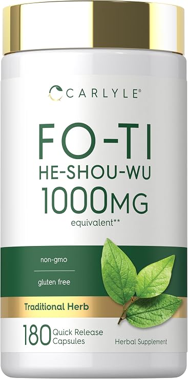Carlyle Fo-Ti Supplement | 180 Capsules | He-Shou-Wu Root Extract