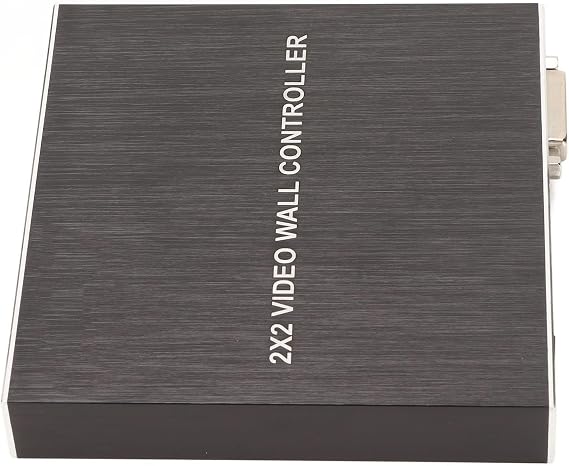 LED Video Wall Controller, 2X2 Video Image Processor, 1080P 60HZ Screen Splicing, /DVI Input 4 Output with Remote Control(US)