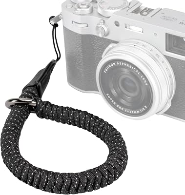 SMALLRIG Camera Wrist Strap, Universal Braided Camera Hand Strap, Adjustable Safety Strap Compatible for DSLR or Mirrorless Camera, Black - 4881