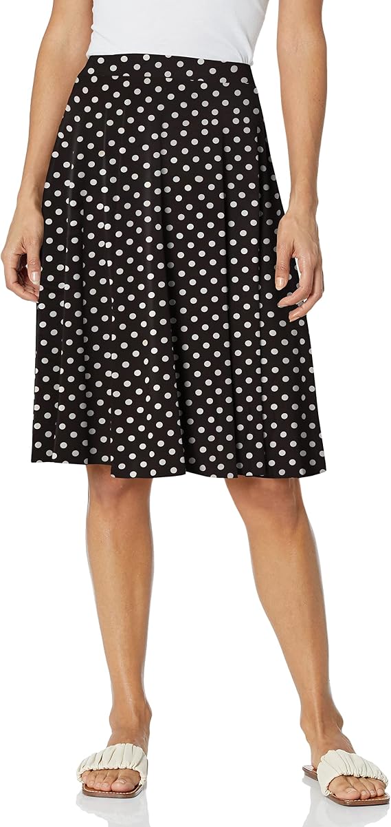 Star Vixen Womens Full Knee-Length Ponte Knit SkaterSkirt