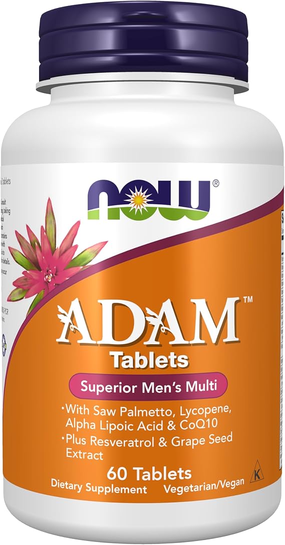 NOW Supplements, ADAMTM Men's Multivitamin, 60 Tabs