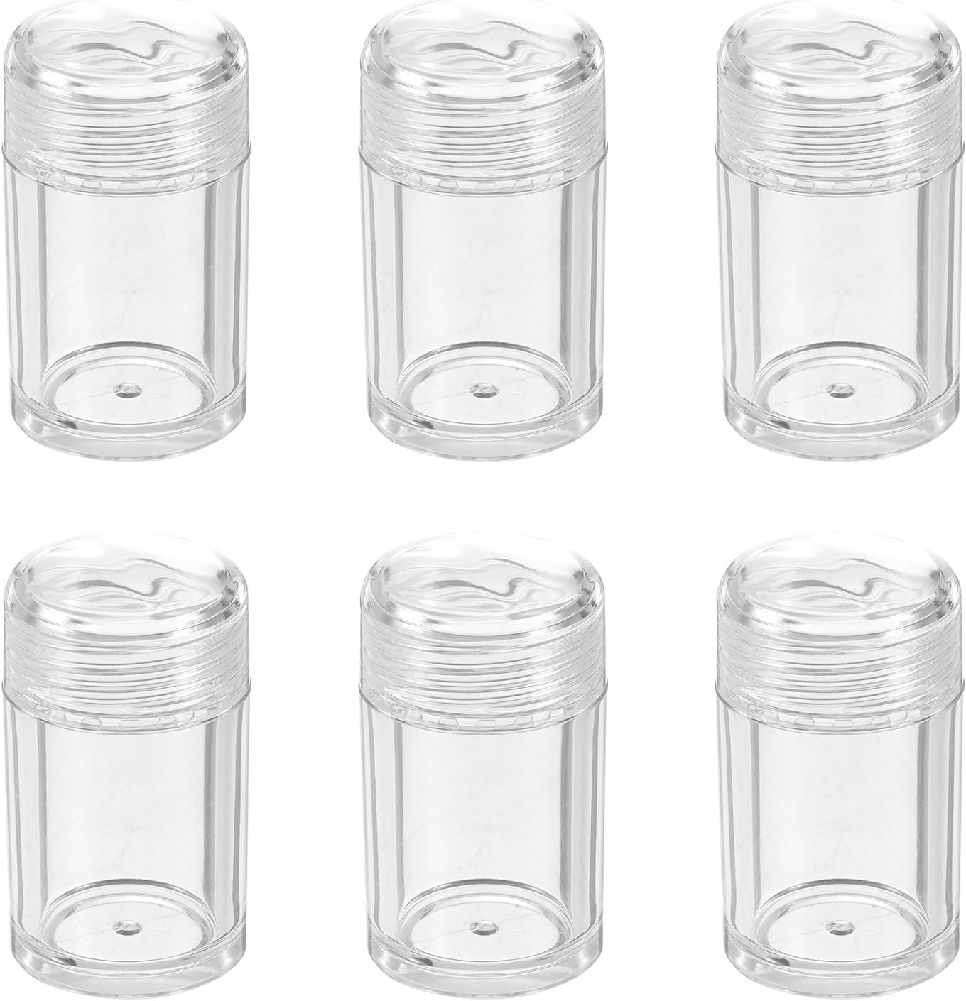 Loose Powder Containers Includes 12-Hole, 3-Hole for Travel Makeup 6pcs 10ml Mini with Caps and Sifters, Refillable Cosmetic Powder Bottles and Single-Hole Inner