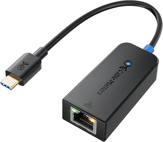 Cable Matters USB C to 2.5Gb Ethernet Adapter, 2500Mbps Ethernet to USBC