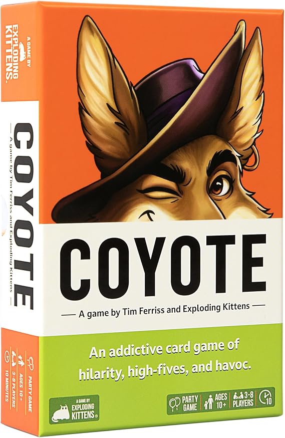 Exploding Kittens Coyote, 3-8 Players, Age 10+ Card Game