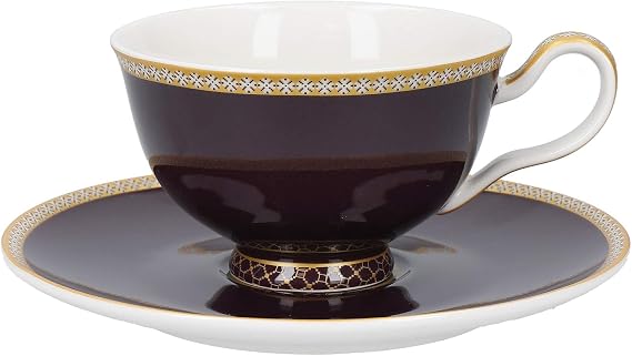Maxwell & Williams Tea Cup and Saucer Set in Gift Box, Violet, Single