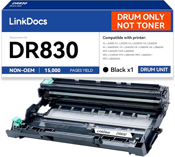 LinkDocs DR830 Drum Replacement for Brother DR830 DR-830 Drum Unit
