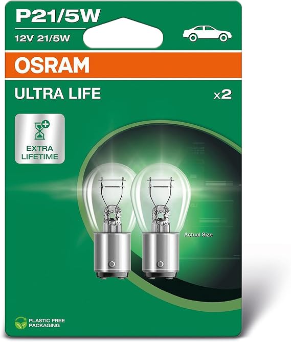 Osram Ampul P21/5W 21/5W 12V Bay15D10X2Qr2B Blister Ultralife (7528Ult-02Bf) - 7528ULT-2BL
