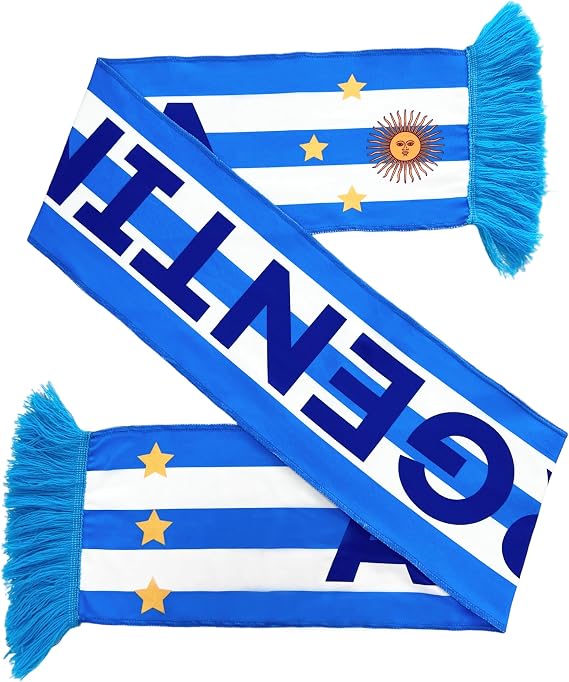 XXLOG Soccer Fan Scarf 2026 International Tournament Team Lightweight Fringed Scarf for Men Women 100% Polyester Flag Design