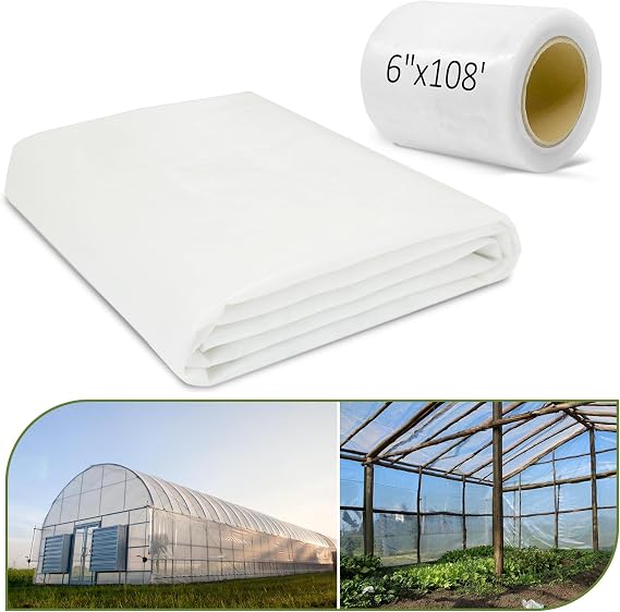 Greenhouse Plastic Sheeting + Tape 6" x 108'