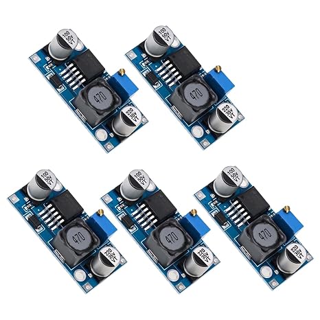 5 Pack Buck Converter DC to DC Voltage Regulator Module, Adjustable High Efficiency Step Down Power Supply 3V-40V Input to 1.25V-35V Output, 3A Max Current for DIY Electronic Projects