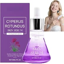 30ml Glow Hair Removal Oi,Cyperus Rotundus Skin Serum,Cold Pressed Pure Oil for Skin Hair Removal&Reduction,Inhibits Hair Growth,Relieves Post-Shave Discomfort,Mild Non-Irritating Portable&Easy to Use