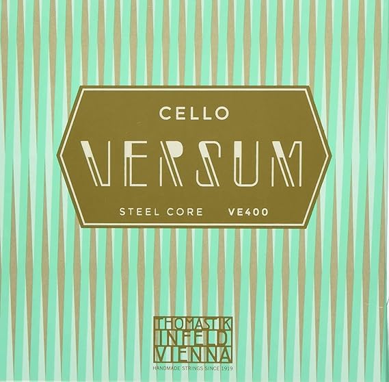 Thomastik-Infeld Versum - Cello String Set - Consists of VE41 VE42 VE43 VE44 Cello Strings with Smooth Bow Response and Balanced Tension for Exceptional Sound - Durable and Versatile Strings