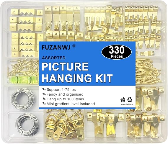 FUZANWJ Picture Hangers, Picture Hanging Kit,330pcs