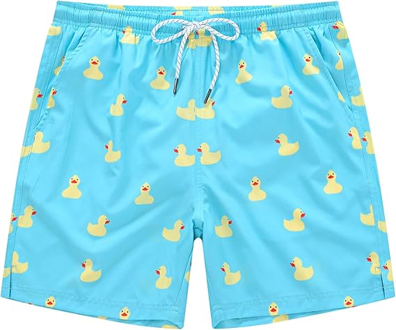 YuKaiChen Men's Swim Trunks Quick Dry Beach Shorts with Mesh Lining